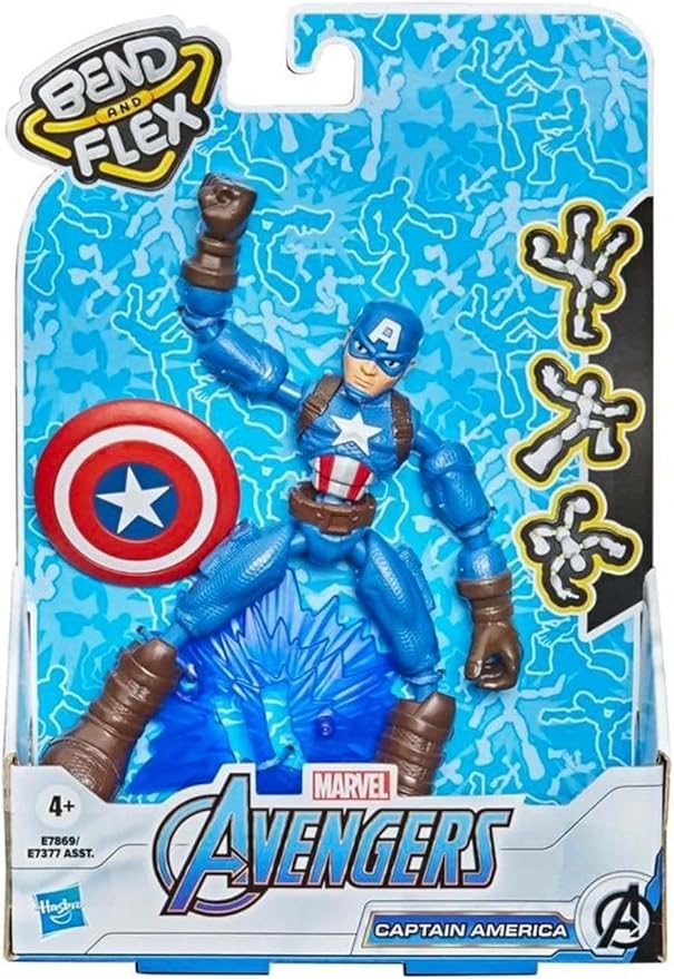 Marvel Bend and Flex Captain America Figure – 6" — image 2