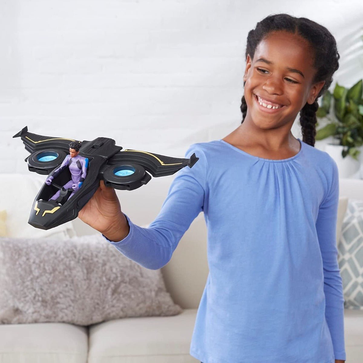 Marvel Black Panther Wakanda Forever Vibranium Blast Sunbird Jet with Shuri F3349 — image 7
