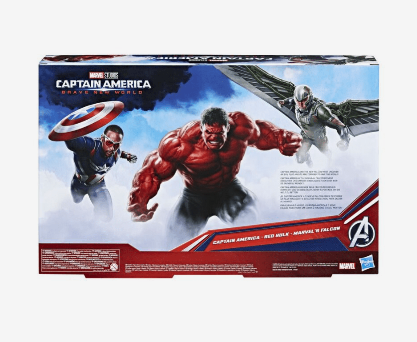 Marvel Captain America Brave New World - Falcon/Captain America/Red Hulk Action Figure - Colorland Toys