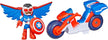Marvel Captain America: Sam Wilson Super Bike Figure & Motorcycle, 3-Inch