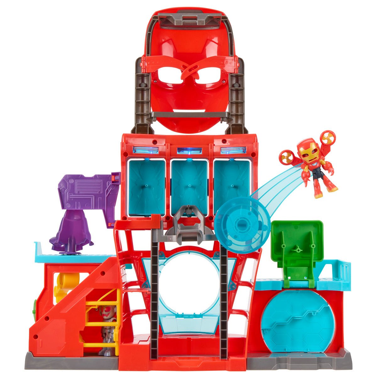 Marvel Iron Man & His Awesome Friends Iron Quarters 3-Inch Playset G1259 — image 3