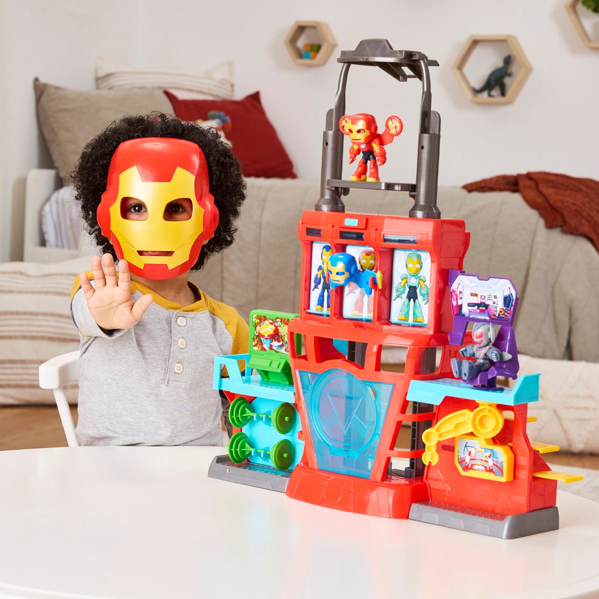 Marvel Iron Man & His Awesome Friends Iron Quarters 3-Inch Playset G1259 — image 6