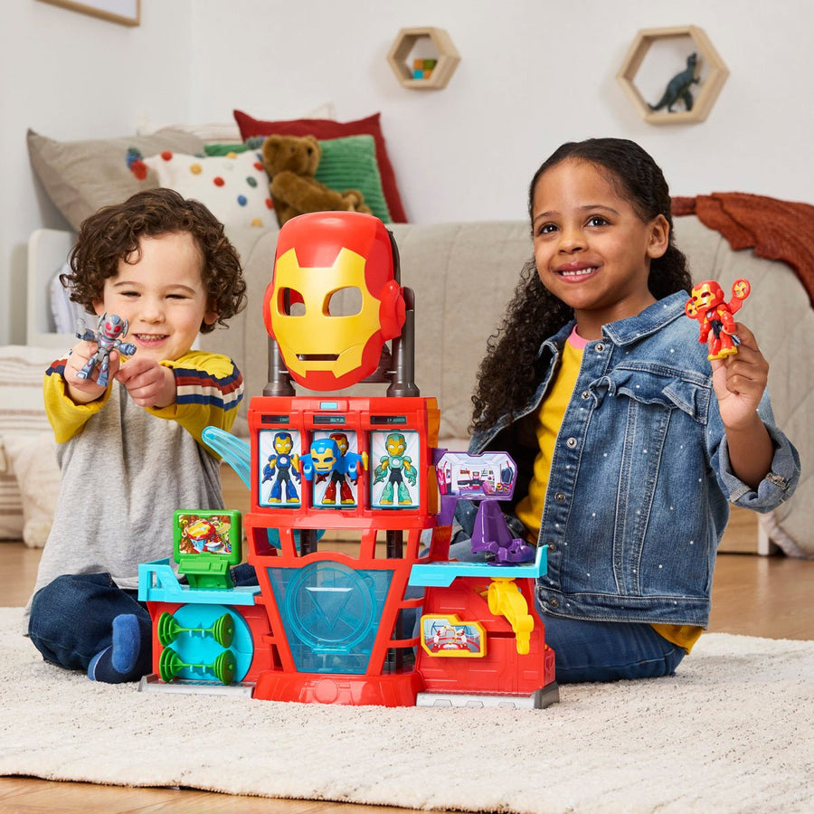 Marvel Iron Man & His Awesome Friends Iron Quarters 3-Inch Playset G1259 — image 4