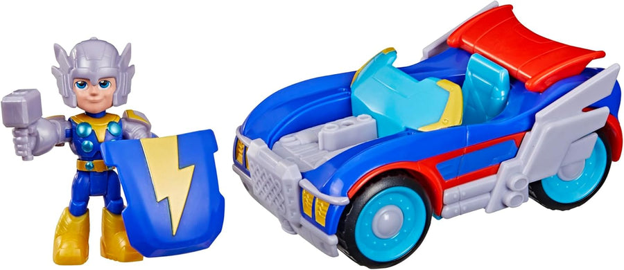 Marvel Iron Man & His Fantastic Friends Thor Racing Car Action Figure Set