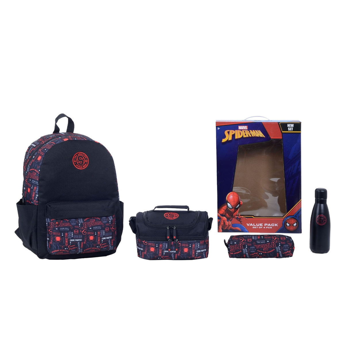 Marvel Spider - Man 4 - Pcs Backpack Set FKLC - SET - 2216 - Colorland Toys