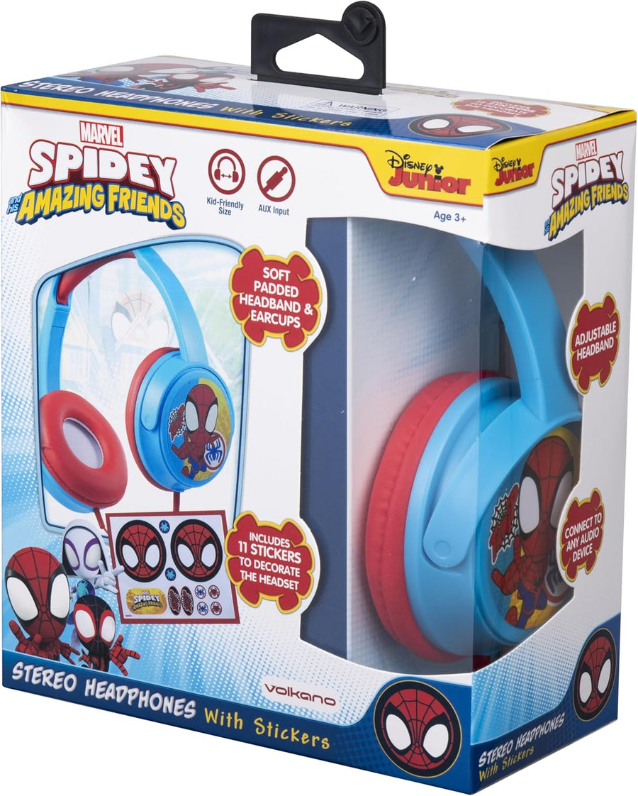 Marvel Spider-Man Aux Headphones With Stickers MV-6513-SAF — image 1