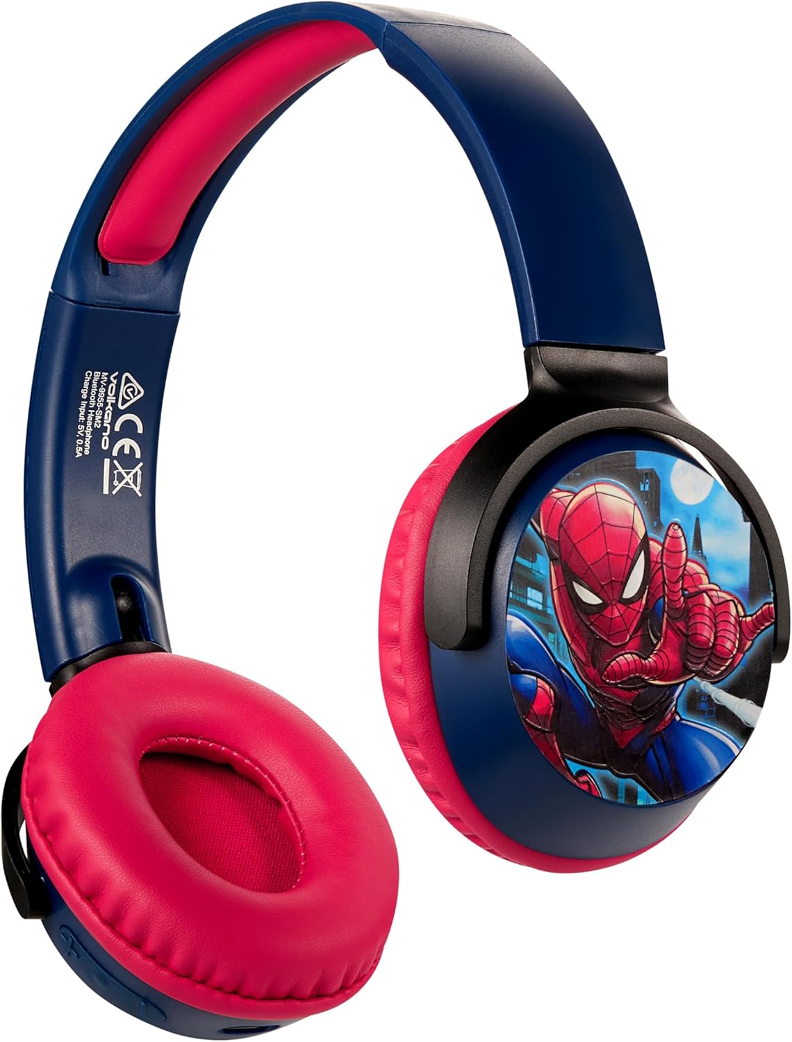 Marvel Spider - Man Bluetooth Wireless Headphones – 13H Playtime, Built - in Mic, Adjustable Fit, Wired & Wireless Modes - Colorland Toys