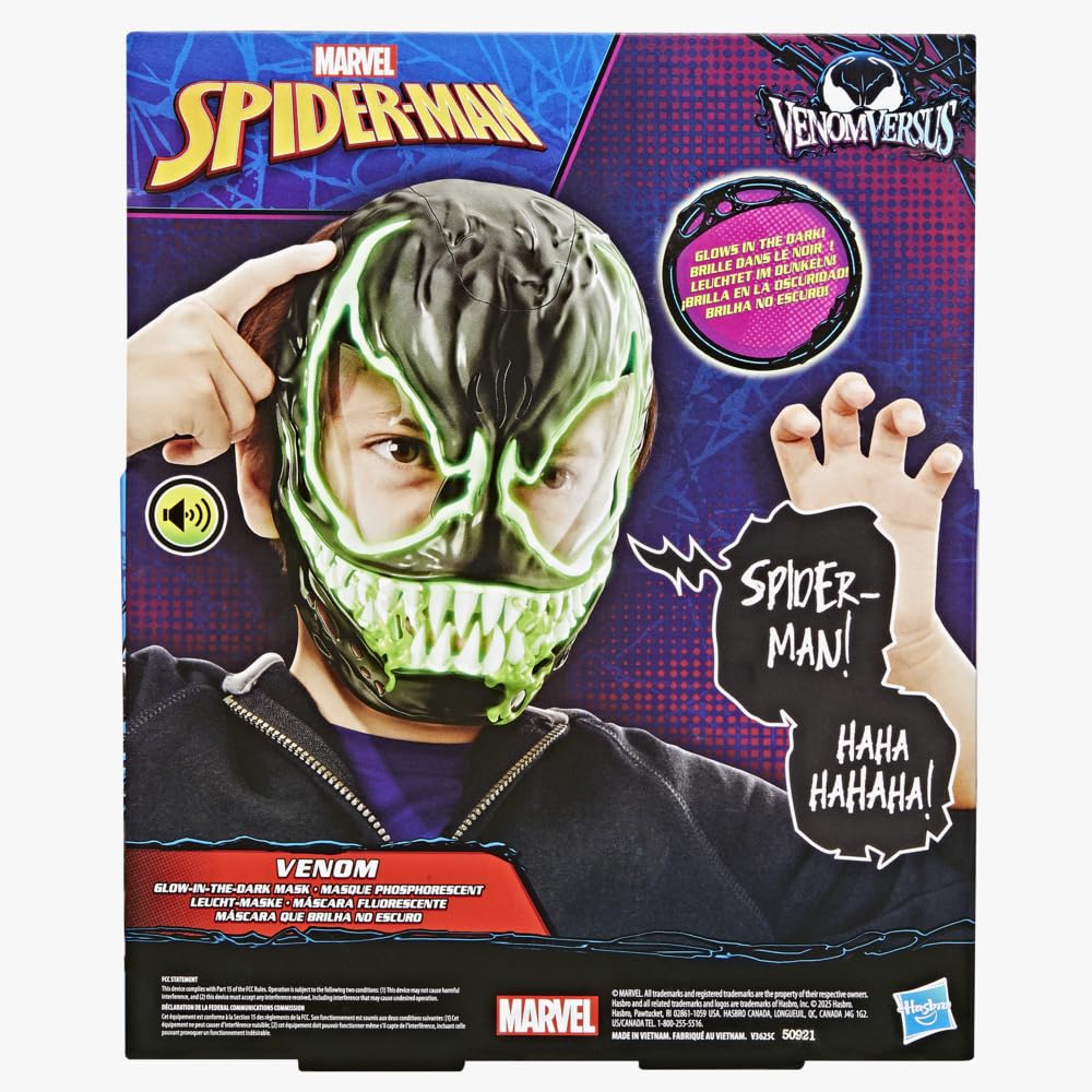 Marvel Spider-Man Venom vs Venum Glow-In-The-Dark Mask G1828 — image 4