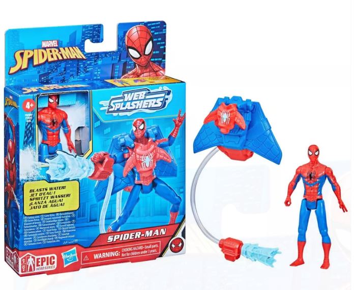 Marvel Spiderman Deluxe Water Web Splashers 4inch F8294 — image 3