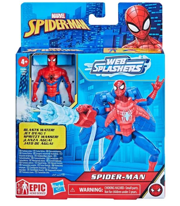 Marvel Spiderman Deluxe Water Web Splashers 4inch F8294 - Colorland Toys