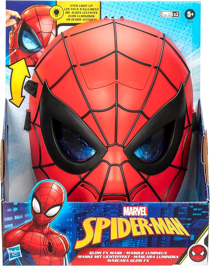 Marvel Spiderman Electronic Mask With Retractable Light - Up Eyes F8839 - Colorland Toys