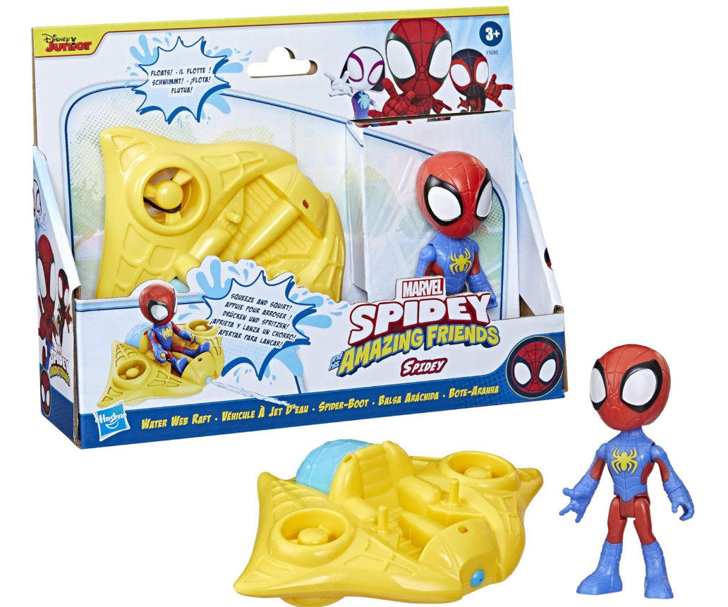 Marvel Spidey & His Amazing Friends Spidey Water Web Raft Vehicle & Action Figure F5080 — image 1