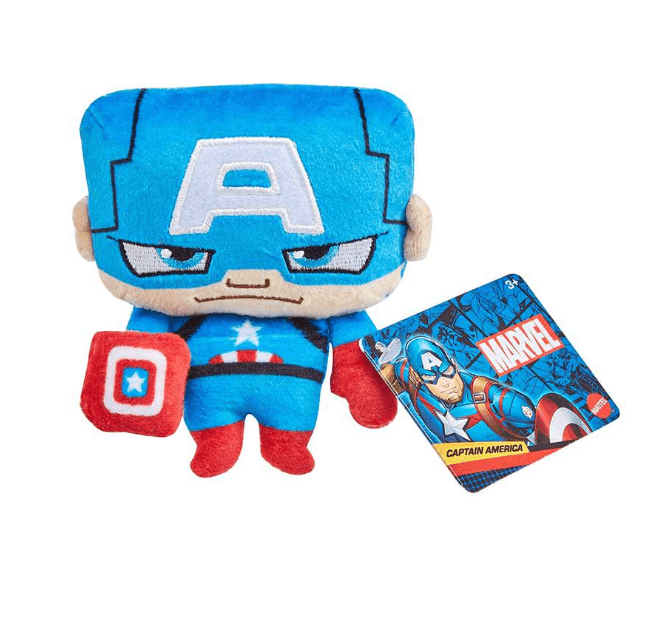 Marvel Value Plush Flat Head Captain America 4inch GYV32/GYV30 - Colorland Toys