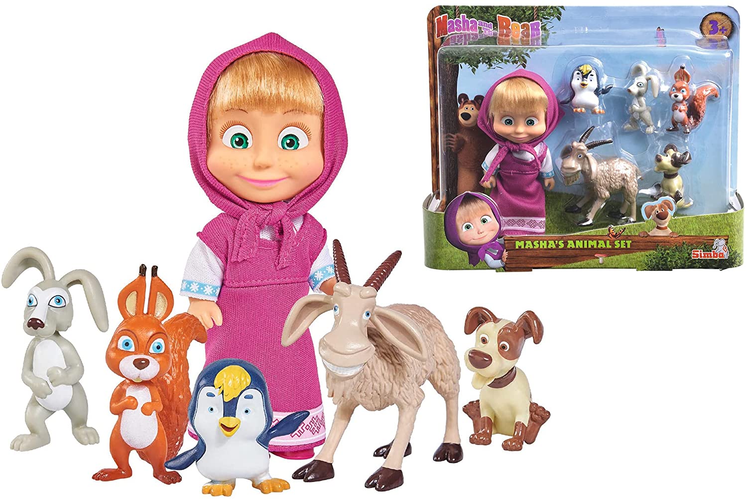 Masha and The Bear Animal Friends 109301060 - Colorland Toys