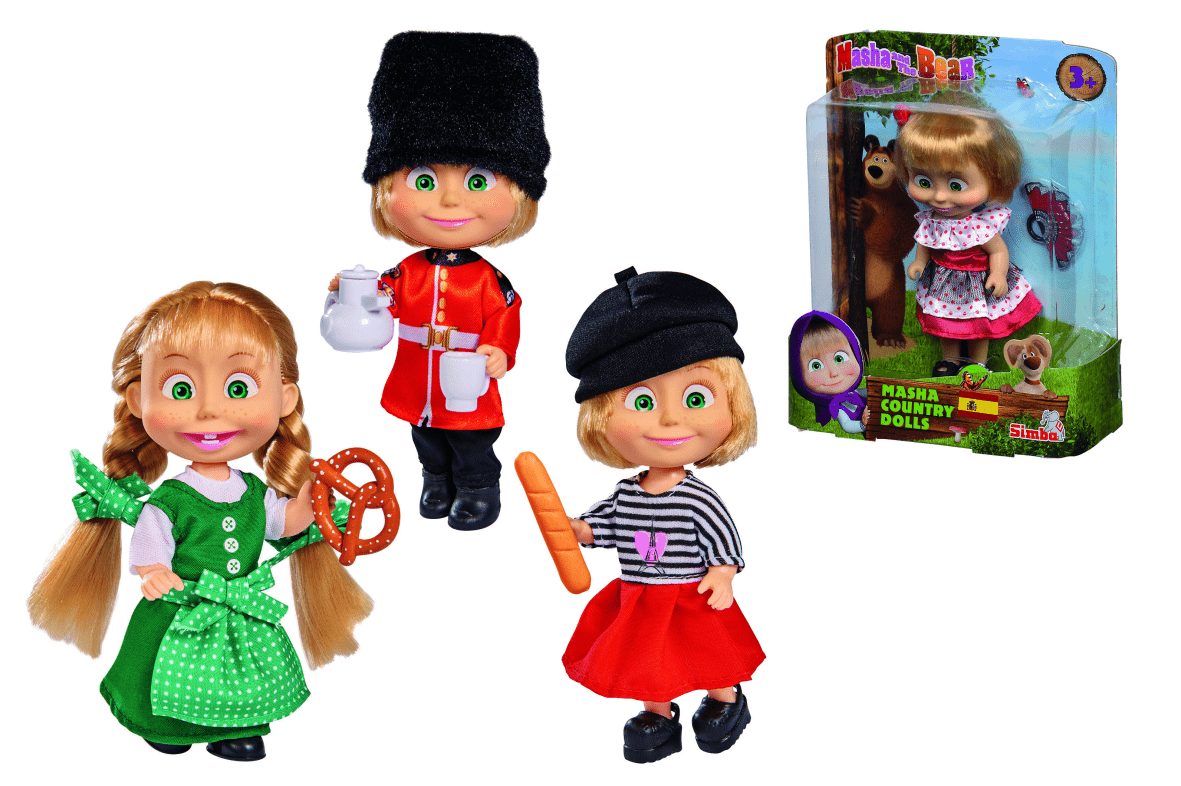 Masha and The Bear Country Dolls 109301087 - Pack of 1 - Colorland Toys