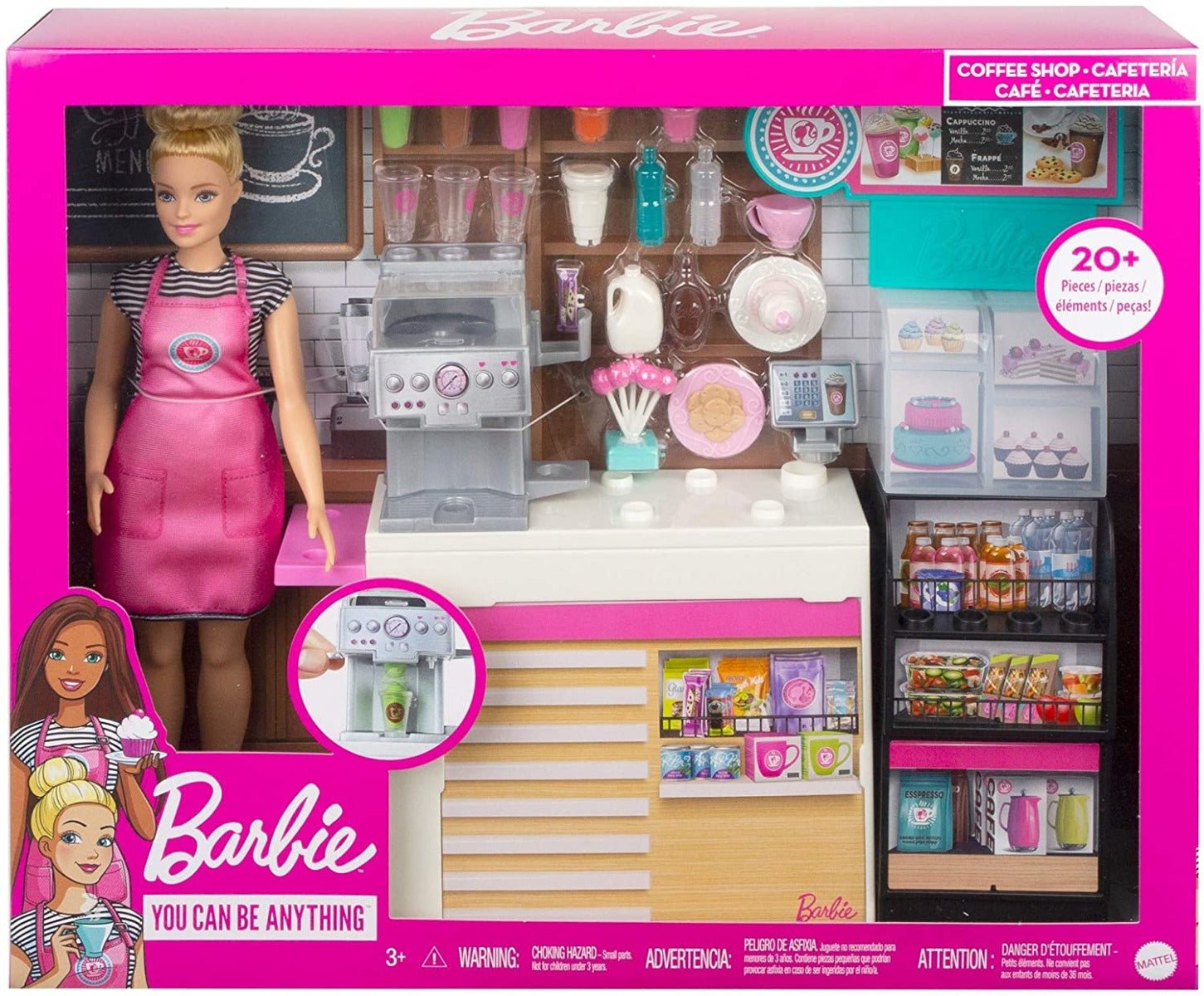 Mattel Barbie Coffee Shop Playset GMW03 - Colorland Toys