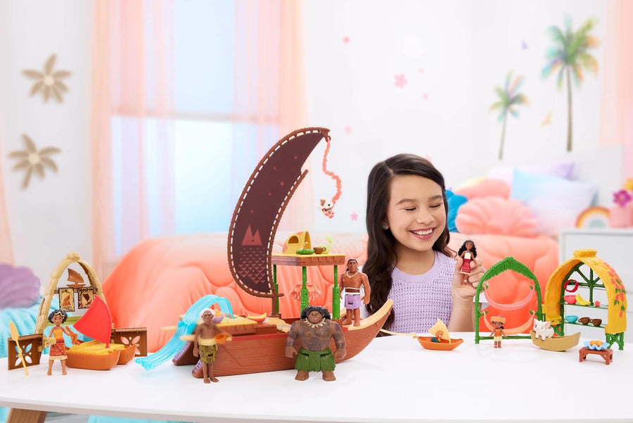 Mattel Disney Moana 2 Moana’s Canoe Crew Playset with 5 Dolls — image 2