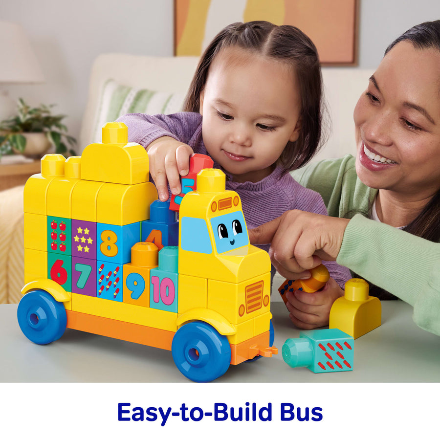 MEGA BLOKS First Builders Build & Count Bus Block Toy (45 Pieces) — image 6