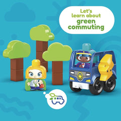 Mega Bloks Green Town Charge & Go Bus HDX90 - Colorland Toys