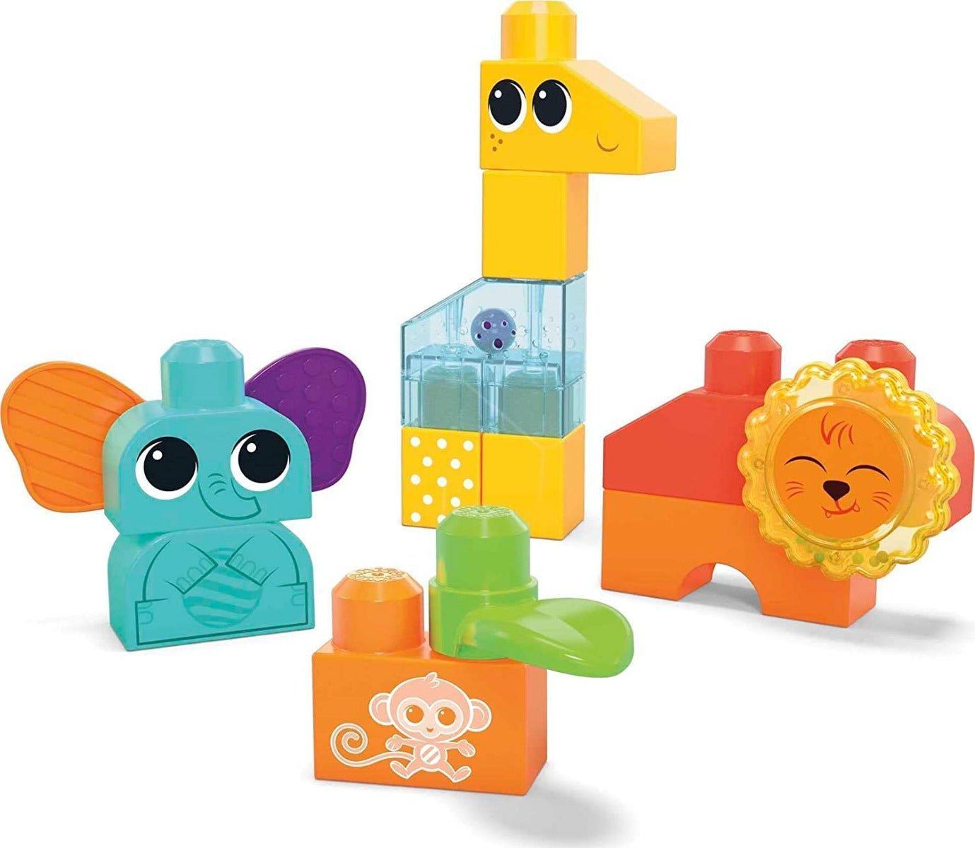 Mega Bloks Sensory Rock 'N Rattle Safari HKN42 - Colorland Toys