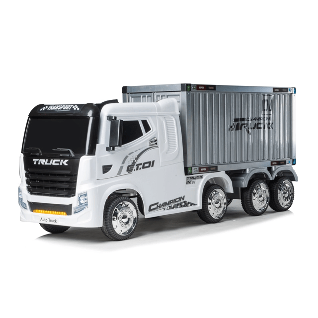 Megastar Battery Towing Container Ride On Truck White JJ2011 — image 1