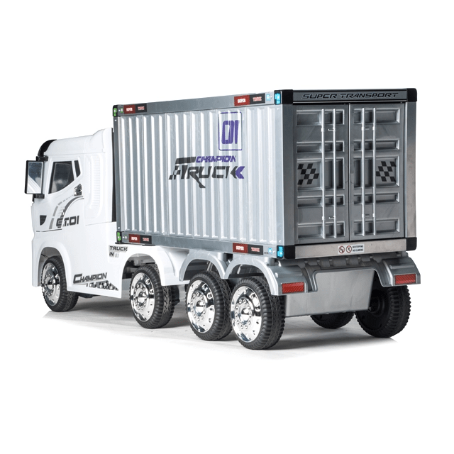 Megastar Battery Towing Container Ride On Truck White JJ2011 — image 3