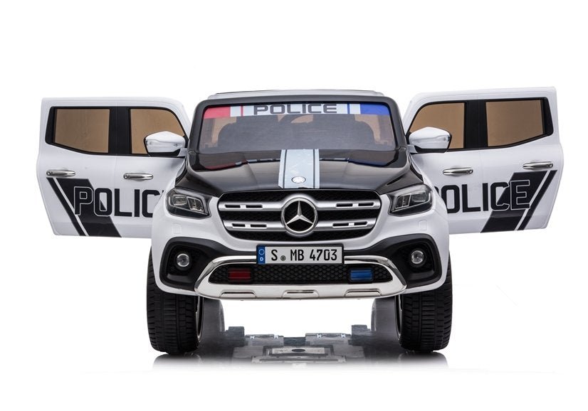Megastar Licensed Ride On Mercedes Benz Police Car White 606J — image 5