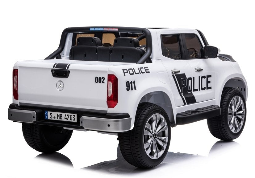 Megastar Licensed Ride On Mercedes Benz Police Car White 606J — image 4