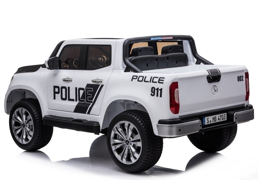 Megastar Licensed Ride On Mercedes Benz Police Car White 606J — image 3