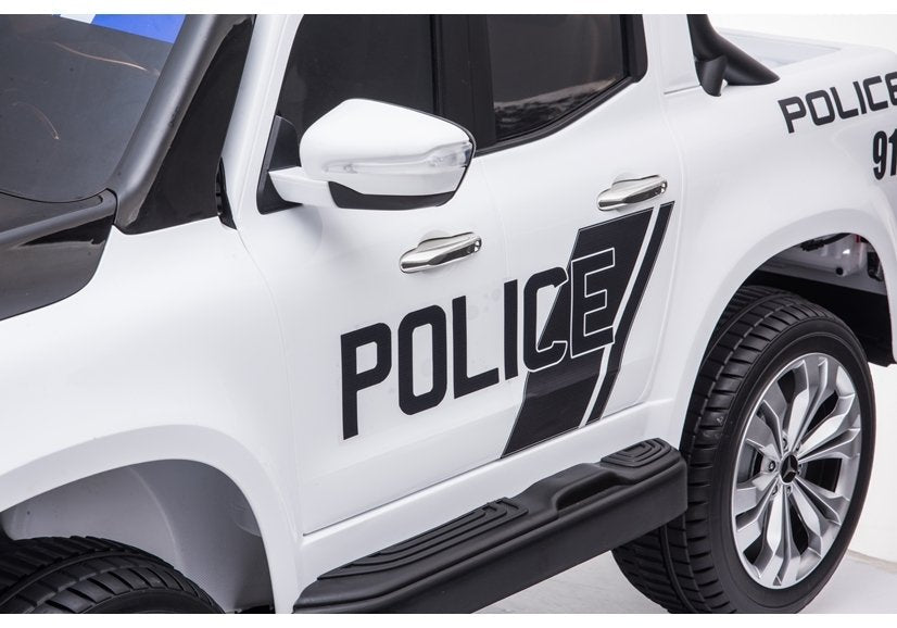 Megastar Licensed Ride On Mercedes Benz Police Car White 606J — image 7