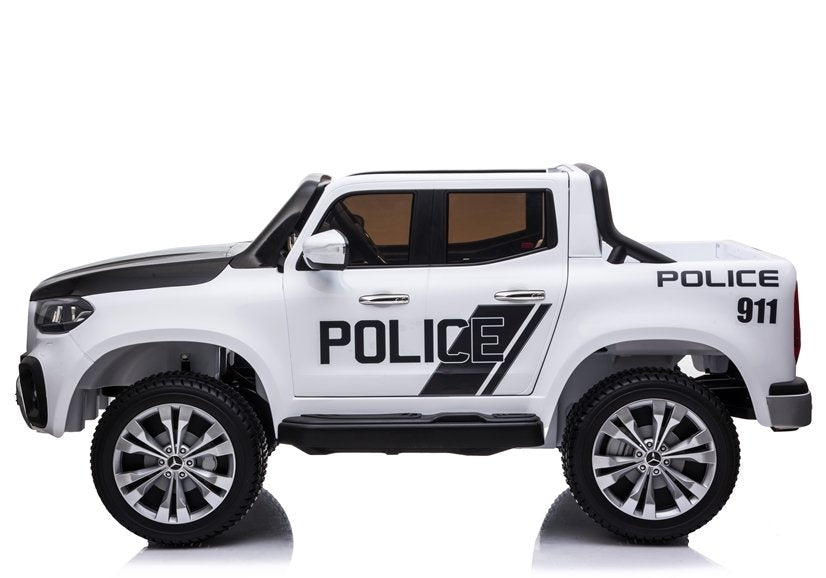 Megastar Licensed Ride On Mercedes Benz Police Car White 606J — image 2