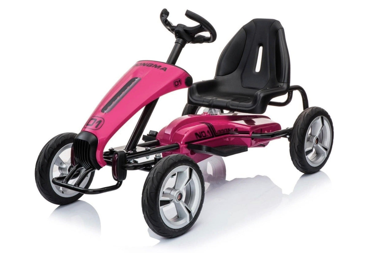 Megastar Ride On Go Kart Racer Pink DMD308A — image 1