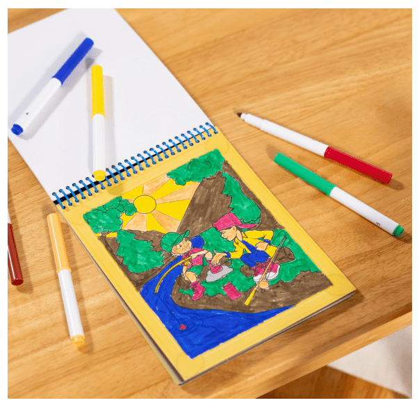 Melissa & Doug Colour by Number Activity Book Blue MD5378 - Colorland Toys