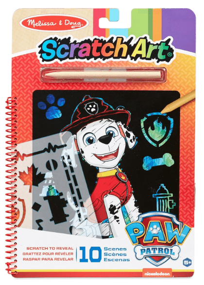Melissa & Doug Paw Patrol Scratch Art Pad - Marshall — image 1