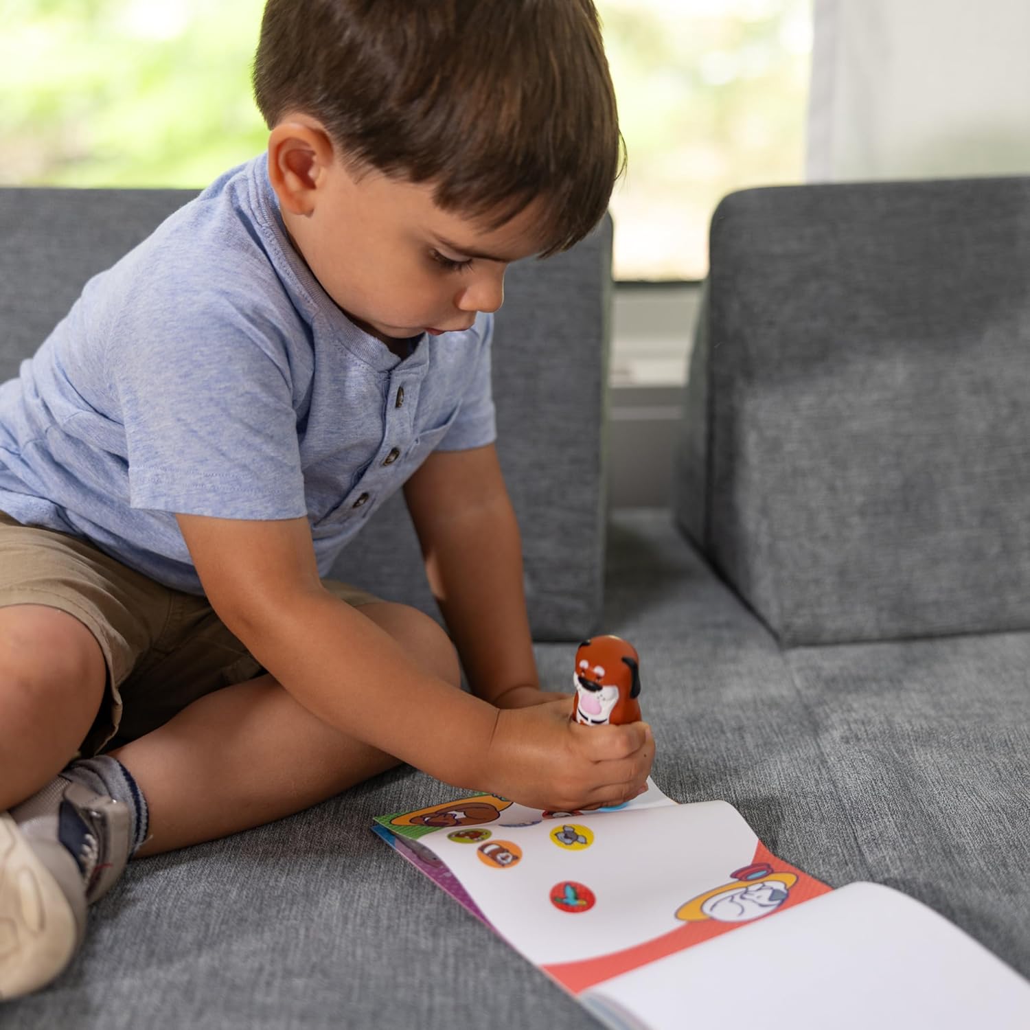 Melissa & Doug Sticker WOW! Dog Bundle Sticker Stamper, Activity Pad & Refill MD50228 - Colorland Toys