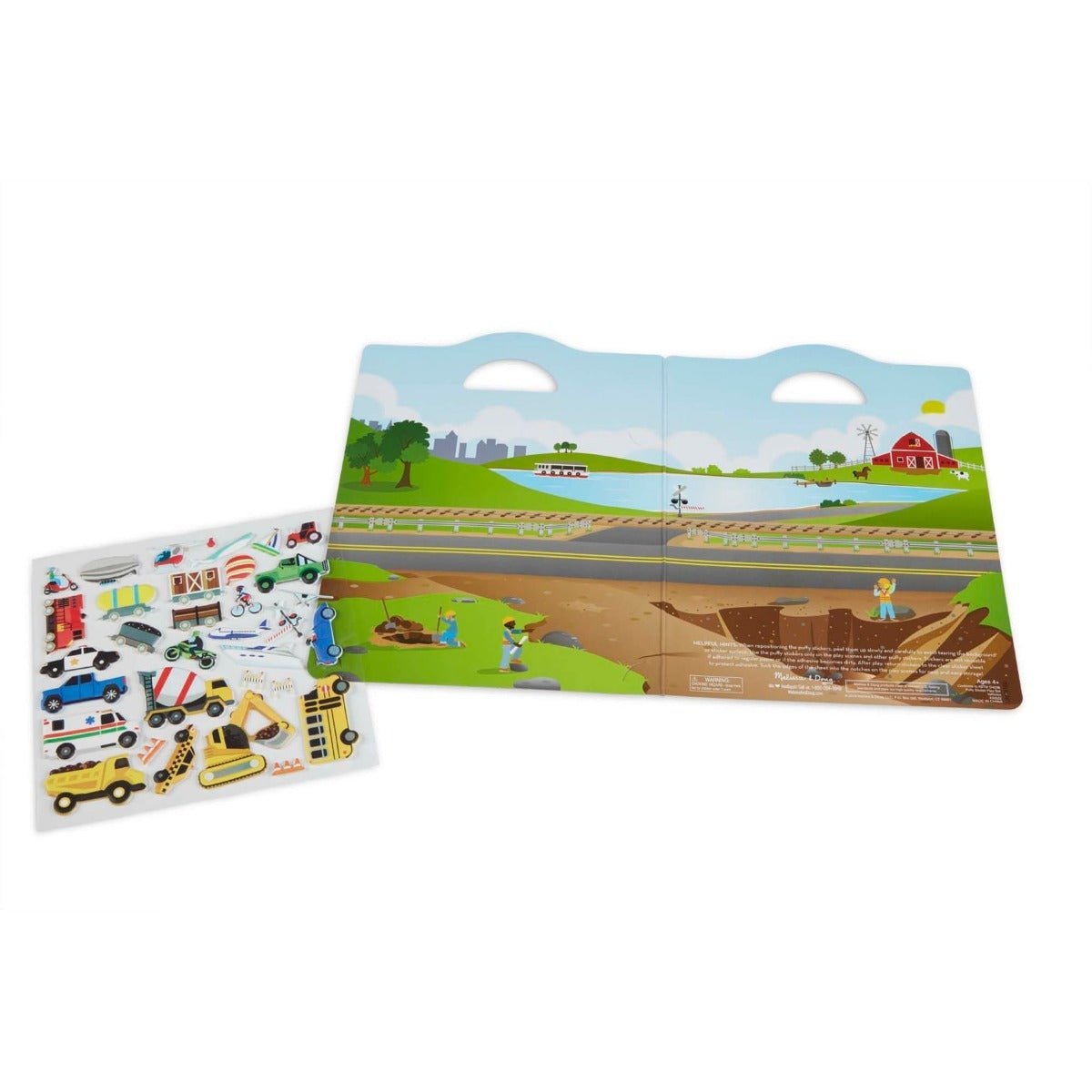 Melissa & Doug Vehicles Puffy Sticker Play Set 30522 - Colorland Toys