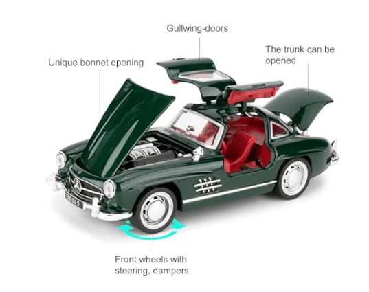 Mercedes Benz 300 SL Pullback Diecast Car 1900-263 — image 2