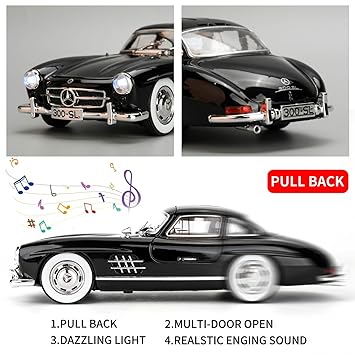 Mercedes Benz 300 SL Pullback Diecast Car 1900 - 263 79 - Colorland Toys