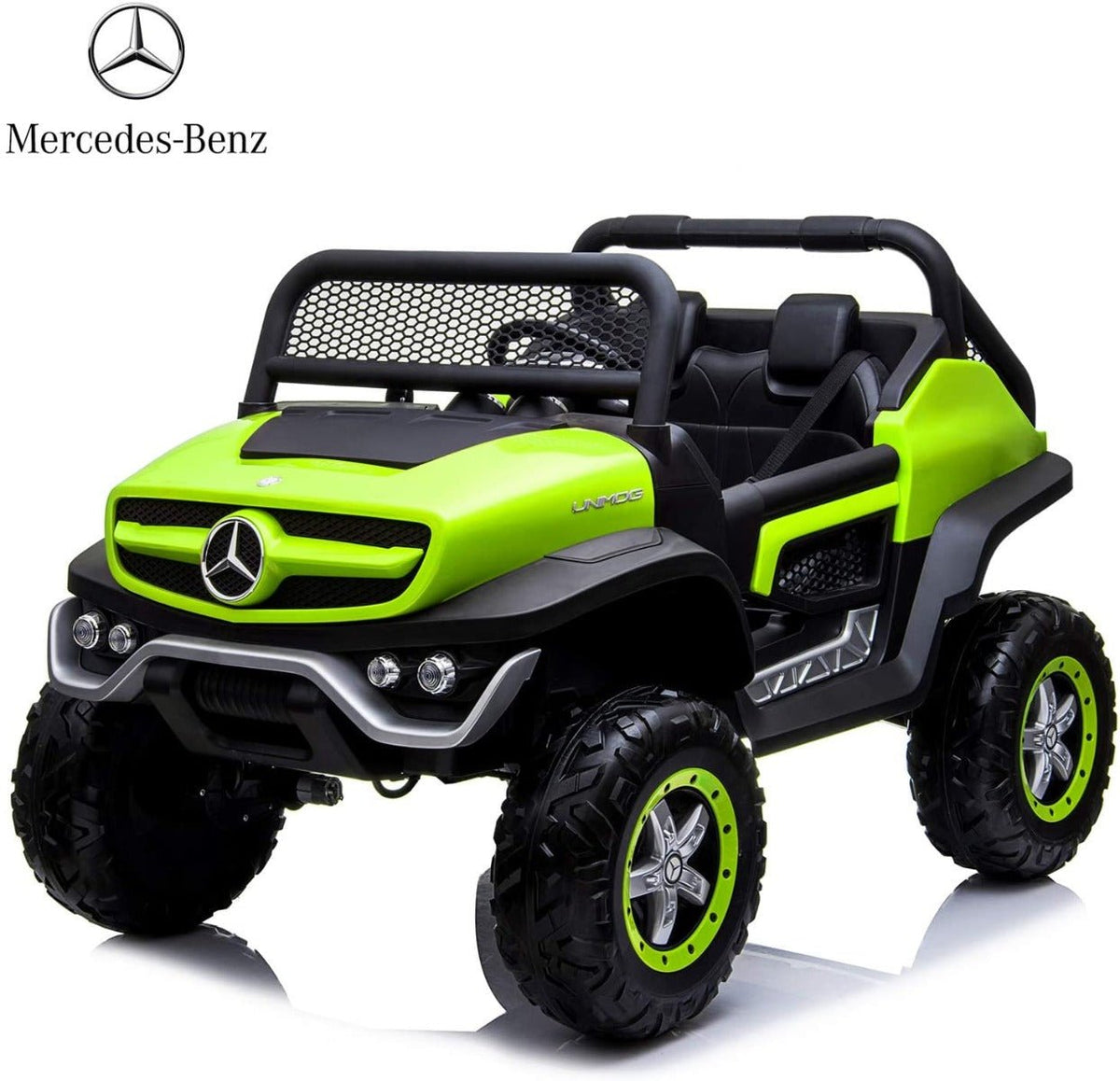 سيارة مرسيدس بنز AMG Unimog 4x4 بمقعدين للركوب، لون أخضر، 7988 — image 1