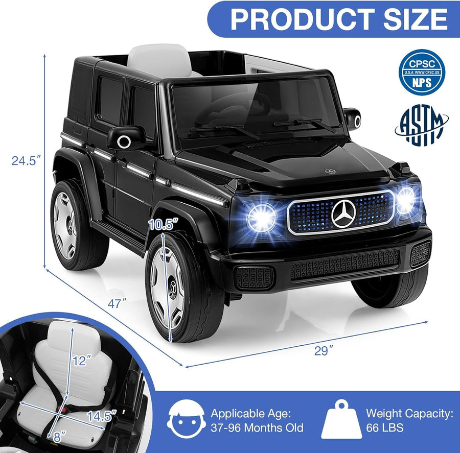 Mercedes Benz G-63 AMG 12V Ride-On EVA- Leather 2M Black JJ2088 — image 20