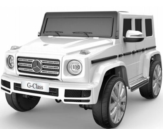 سيارة مرسيدس بنز G500 مرخصة للركوب باللون الأبيض