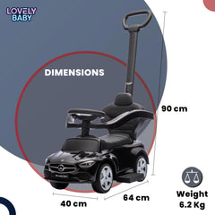 Mercedes - Benz Push Ride - On Car for Toddlers – Model 3288H (Black) - Colorland Toys