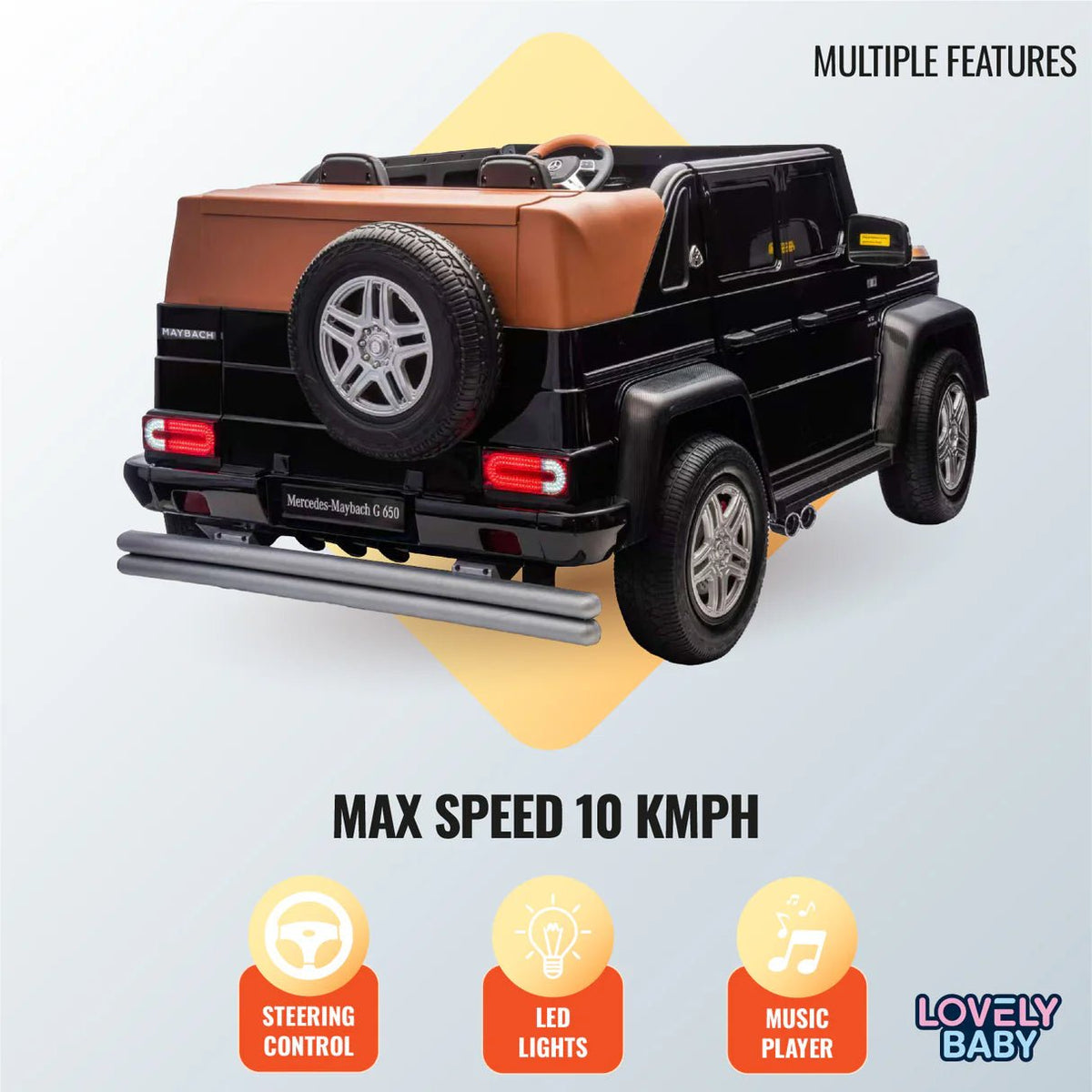 Mercedes-Maybach G650 Ride On 12V/4M Black A1000 — image 3