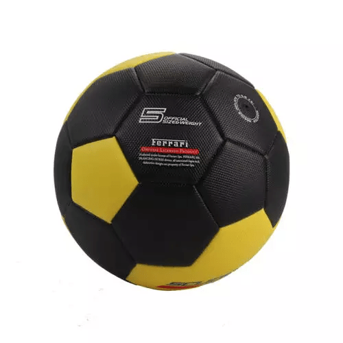 Mesuca Ferrari 5 Machine Sewing Soccer Ball Yellow Black F661 — image 2