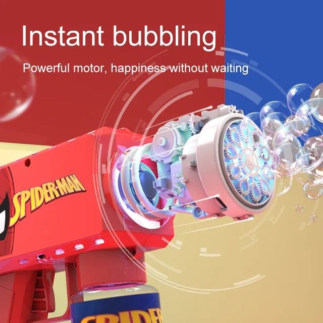 Mesuca Spiderman Bubble Gun With Bubble Liquid 76075 - Colorland Toys