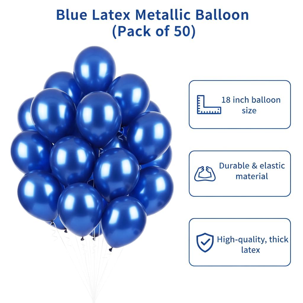 METALLIC BALLOON BLUE 18299 - Colorland Toys