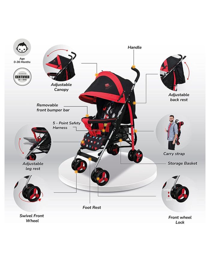 Mickey Buggy Stroller B818B-L MKA — image 4