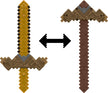Minecraft Click & Switch Sword & Pick-Axe — Transforming 2-in-1 Role-Play Toy