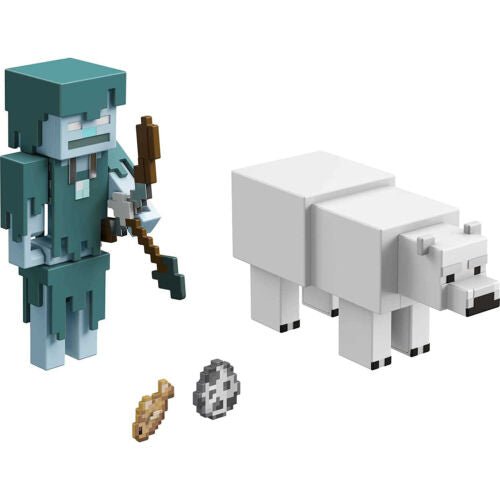 Minecraft Craft-A-Block Action Figure - Stray Vs Polar Bear