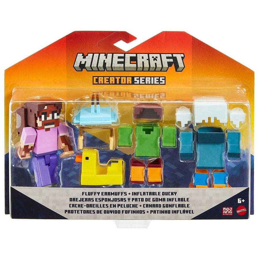 Minecraft Creator Series Action Figures - Fluffy Earmuffs and Inflatable Ducky HJG82/HJG79